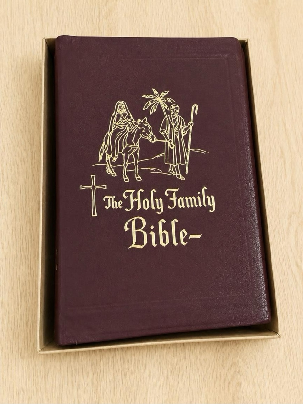 Vintage 1950s The Holy Family Bible Catholic 1st Addition O'Connell In Original